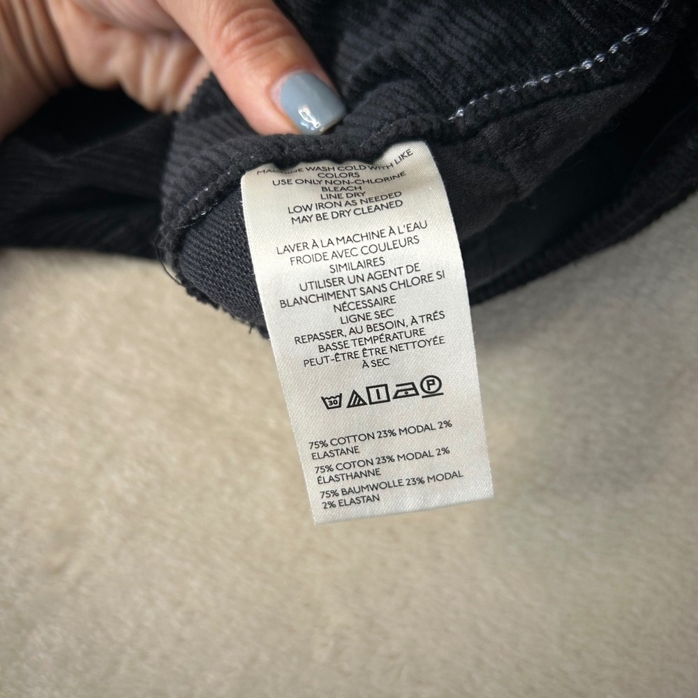 Maeve Anthropologie The Colette Black Corduroy Wide Leg Pants High Rise 25‎ - Picture 5 of 8